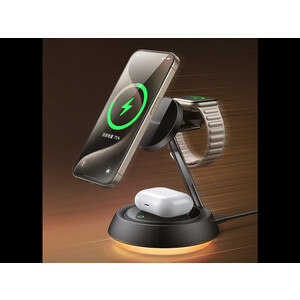 قیمت شارژر وایرلس 3 کاره مک دودو Mcdodo 15W Night Light Magnetic Wireless Charging Station CH-495