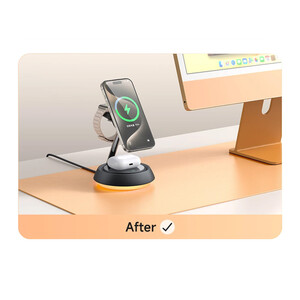 شارژر وایرلس 3 کاره مک دودو Mcdodo 15W Night Light Magnetic Wireless Charging Station CH-495