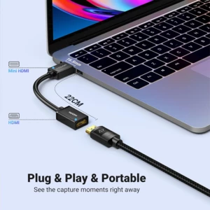 خرید کابل تبدیل مینی HDMI نر به HDMI ماده یوگرین