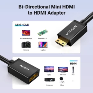 قیمت کابل تبدیل مینی HDMI نر به HDMI ماده یوگرین
