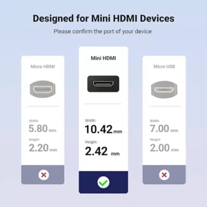 کابل تبدیل مینی HDMI نر به HDMI ماده یوگرین