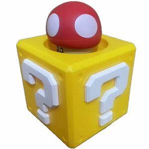چراغ خواب رومیزی فانتزی  سوپر ماریو  super mario با طرح علامت سوال از بازی و شارژی