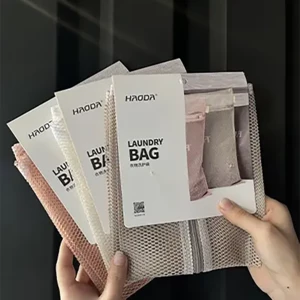 بهترین کیسه توری شستشوی لباس مسافرتی هائودا   (HAODA LAUNDRY BAG HD-7203 SIZE (40*50CM