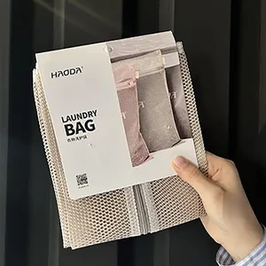 کیفیت کیسه توری شستشوی لباس مسافرتی هائودا   (HAODA LAUNDRY BAG HD-7203 SIZE (40*50CM