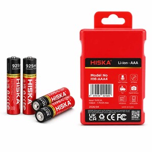 باتری نیم قلم AAA شارژی هیسکا HISKA مدل H16-AAA4 پک 4 عددی