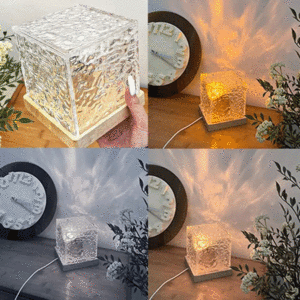 طراحی مکعبی شفاف چراغ خواب