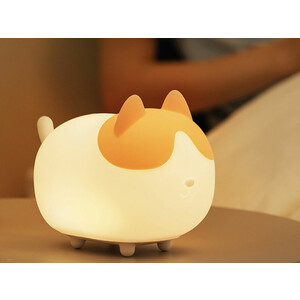 قیمت چراغ خواب فانتزی شارژی رومیزی Cute cat silicone pat lamp induction dimming M21