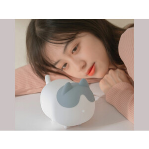 کیفیت چراغ خواب فانتزی شارژی رومیزی Cute cat silicone pat lamp induction dimming M21