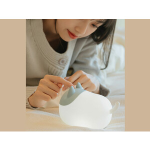 خرید چراغ خواب فانتزی شارژی رومیزی Cute cat silicone pat lamp induction dimming M21