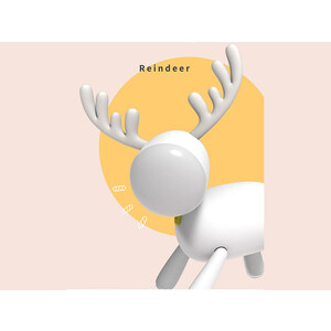 فروش چراغ رومیزی سیلکونی  فانتزی طرح گوزن Cartoon deer small night light USB charging sleep with silicone LED elk light children