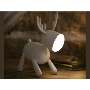 بهترین چراغ رومیزی سیلکونی  فانتزی طرح گوزن Cartoon deer small night light USB charging sleep with silicone LED elk light children