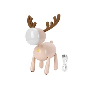 چراغ رومیزی سیلکونی فانتزی شارژی طرح گوزن L17 Cartoon deer small night light USB charging
