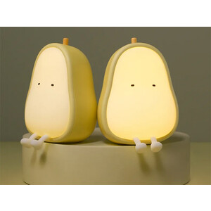 بهترین چراغ خواب طرح گلابی اتاق کودک Cute Fruit Pear lamp Silicone Night Light USB Rechargeable Dimming Cartoon Bedroom
