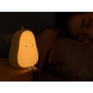 خرید چراغ خواب طرح گلابی اتاق کودک Cute Fruit Pear lamp Silicone Night Light USB Rechargeable Dimming Cartoon Bedroom