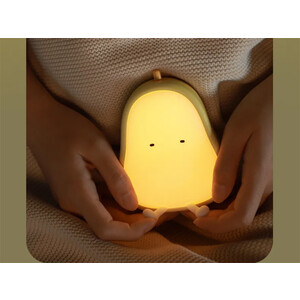 فروش چراغ خواب طرح گلابی اتاق کودک Cute Fruit Pear lamp Silicone Night Light USB Rechargeable Dimming Cartoon Bedroom