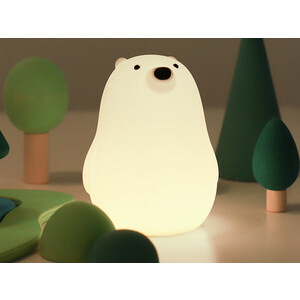 چراغ خواب رومیزی فانتزی قابل شارژ MUID white bear pat lamp silicone