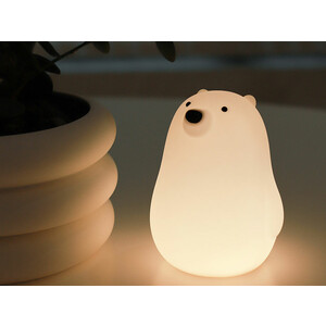 چراغ خواب رومیزی فانتزی قابل شارژ MUID white bear pat lamp silicone