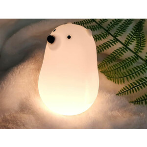 چراغ خواب رومیزی فانتزی قابل شارژ MUID white bear pat lamp silicone