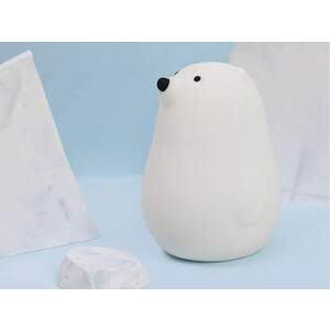 چراغ خواب رومیزی فانتزی قابل شارژ MUID white bear pat lamp silicone