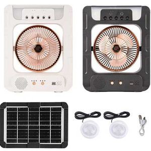 پنکه خورشیدی مه پاش فوژاو مدل CC303BT با اسپیکر و بخور سرد