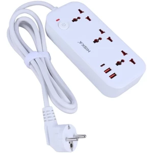 چند راهی برق هیسکا HISKA مدل ch-5511  با 3 سوکت و 3 پورت