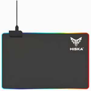 ماوس پد مخصوص بازی هیسکا HISKA مدل HR-61 با نور پردازی RGB