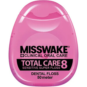 نخ دندان میسویک MISSWAKE مدل TOTAL CARE 8 با طول 50 متر