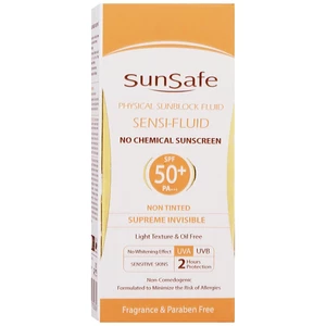 کیفیت کرم ضد آفتاب فیزیکال سان‌سیف SunSafe با SPF50 مناسب پوست حساس حجم 50 میلی‌لیتر