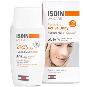 فلوئید ضد آفتاب رنگی ایزدین ISDIN اکتیو یونیفای با SPF100 و حجم 50ml