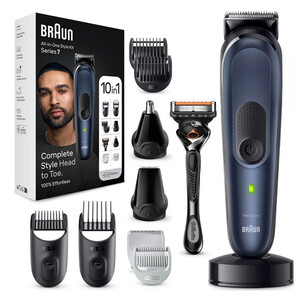 ست اصلاح 10 کاره براون مدل MGK7421 سری 7 با شارژدهی 100 دقیقه ای