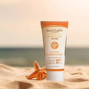خرید فلوئید ضد آفتاب فاقد چربی سان‌سیف sunsafeمدل ACNE-FLUID SPF50 حجم 50 میلی‌لیتر