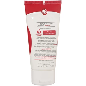 کیفیت کرم ضد آفتاب و ضدچروک بی‌رنگ سان‌سیف SPF50 مناسب انواع پوست حجم 50 میلی‌لیتر