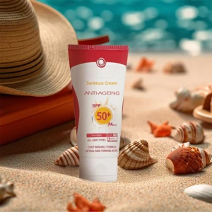 قیمت کرم ضد آفتاب و ضدچروک بی‌رنگ سان‌سیف SPF50 مناسب انواع پوست حجم 50 میلی‌لیتر