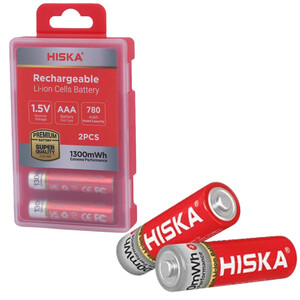 باتری نیم قلمی شارژی هیسکا HISKA مدل H15-AAA2 دو عددی