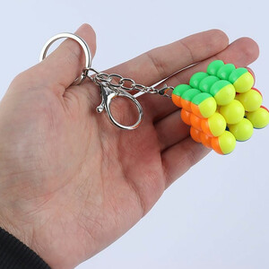 جاکلیدی روبیک توپی 3x3 وای جی YJ مدل YJ8396 بدون برچسب (عکس جعبه چک شود) وضعیت b