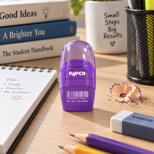 مداد تراش کمبو پاپکو Papco مدل PS-404 مخزن دار پاک کن دار