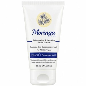 کرم آبرسان و جوان کننده صورت مورینگا امو مناسب انواع پوست 50ml