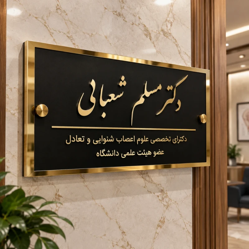 تابلو رومیزی و پشت در واحد سفارشی | پلاک اسم و شماره واحد