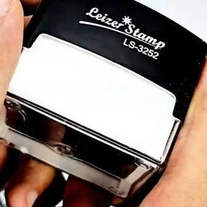 مهر لیزر استامپ مستطیل /ساخت مهر لیزری با طرح دلخواه