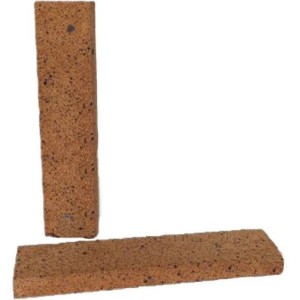 آجر نمای نسوز شاموتی تیره ابعاد 2.5×31×7