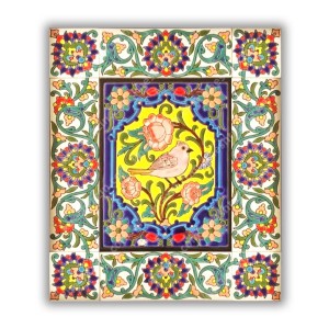 کاشی گل و مرغ طرح 2