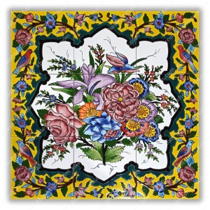 کاشی گل و مرغ طرح 3