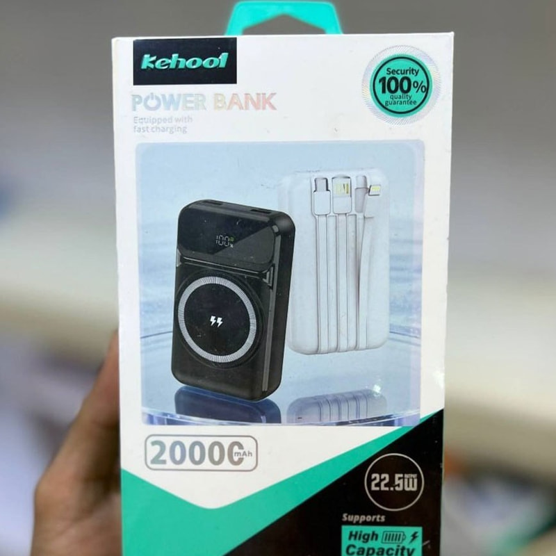 پاوربانک فست شارژ ۲۰۰۰۰ میلی‌آمپر ساعت کیهول مدل KEHOOL KH-H40C با توان ۲۲.۵ وات