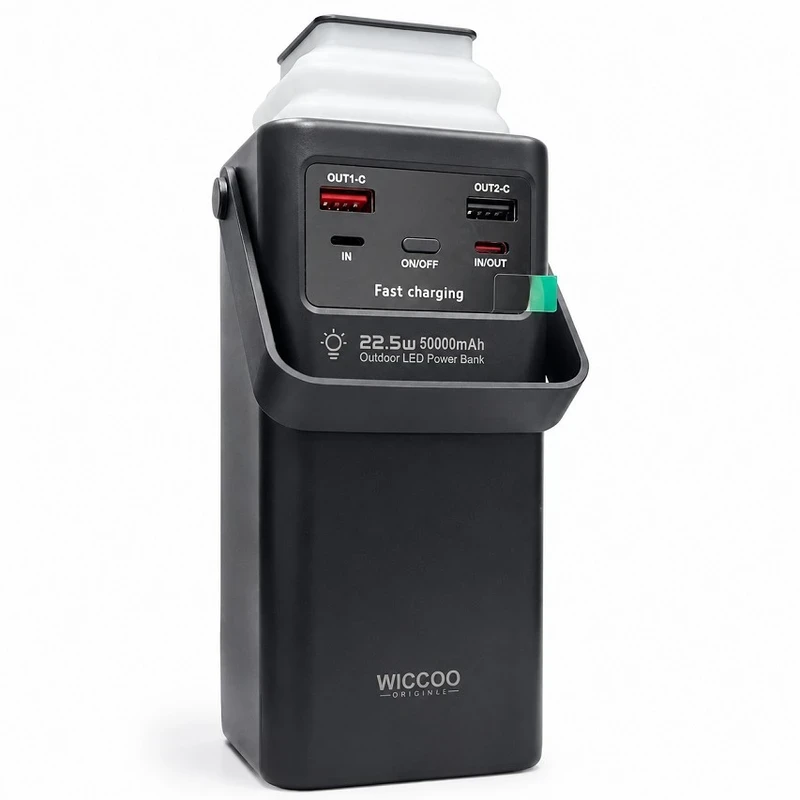 پاوربانک فست شارژ ۵۰۰۰۰ میلی‌آمپر ساعت ویکو مدل WICCO WP-50 با توان ۲۲.۵ وات
