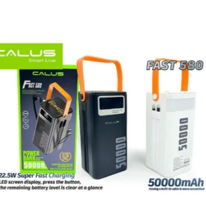 پاوربانک فست شارژ ۵۰۰۰۰ میلی‌آمپر ساعت کالوس مدل CALUS FAST 580 با توان ۲۲.۵ وات