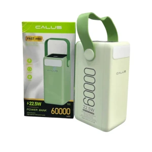 پاوربانک فست شارژ ۶۰۰۰۰ میلی‌آمپر ساعت کالوس مدل CALUS FAST-H60 با توان ۲۲.۵ وات