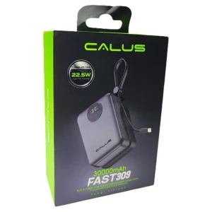 پاوربانک فست شارژ ۳۰۰۰۰ میلی‌آمپر ساعت کالوس مدل CALUS FAST309 با توان ۲۲.۵ وات