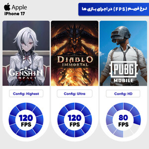 گوشی موبایل اپل مدل iPhone 17 CH دو سیم کارت ظرفیت 256 گیگابایت و رم 8 گیگابایت - نات اکتیو