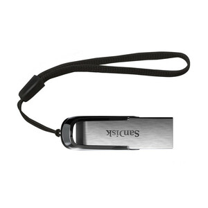 فلش مموری سن دیسک Ultra Flair CZ73 ظرفیت 64 گیگابایت با رابط USB 3.0 و بدنه فلزی مقاوم، سرعت انتقال 150 مگابایت بر ثانیه و سازگار با انواع سیستم‌عامل‌ها و دستگاه‌ها
