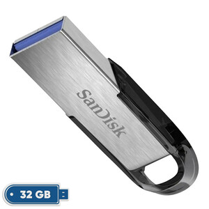 فلش مموری سن دیسک مدل CZ73 ظرفیت 32 گیگابایت با بدنه فلزی، رابط USB 3.0 و سرعت انتقال 150 مگابایت بر ثانیه، سازگار با ویندوز و مک و مناسب موبایل، تبلت، لپ‌تاپ و تلویزیون